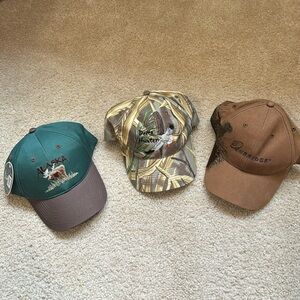 Three outdoor hunting hats